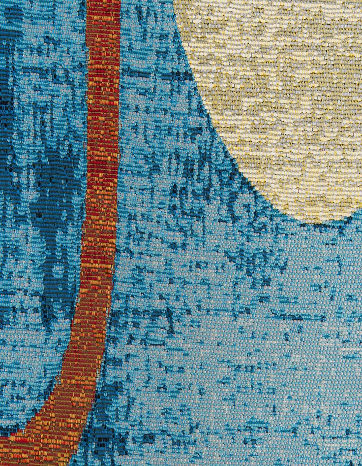 Detail image of  5' 3 x 7' 8  Washable Modern Indoor / Outdoor Rug