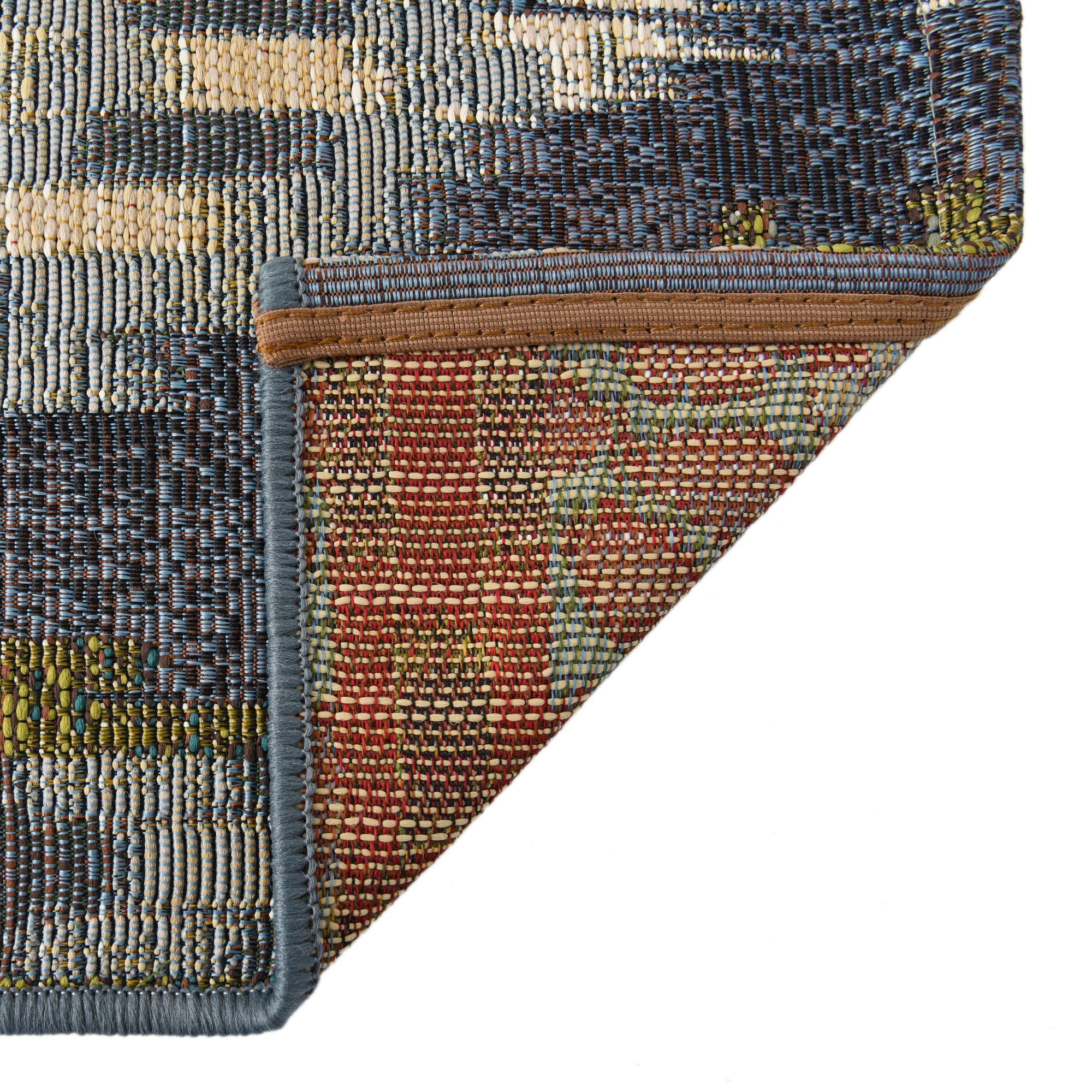 Blue 5' 3 x 8' Modern Indoor / Outdoor Rug | Rugs.com