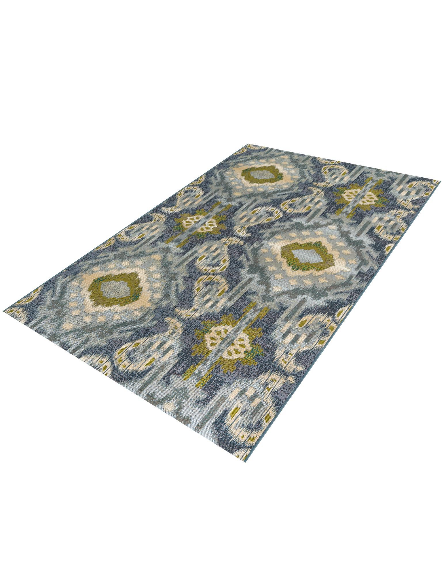 Blue 5' 3 x 8' Modern Indoor / Outdoor Rug | Rugs.com