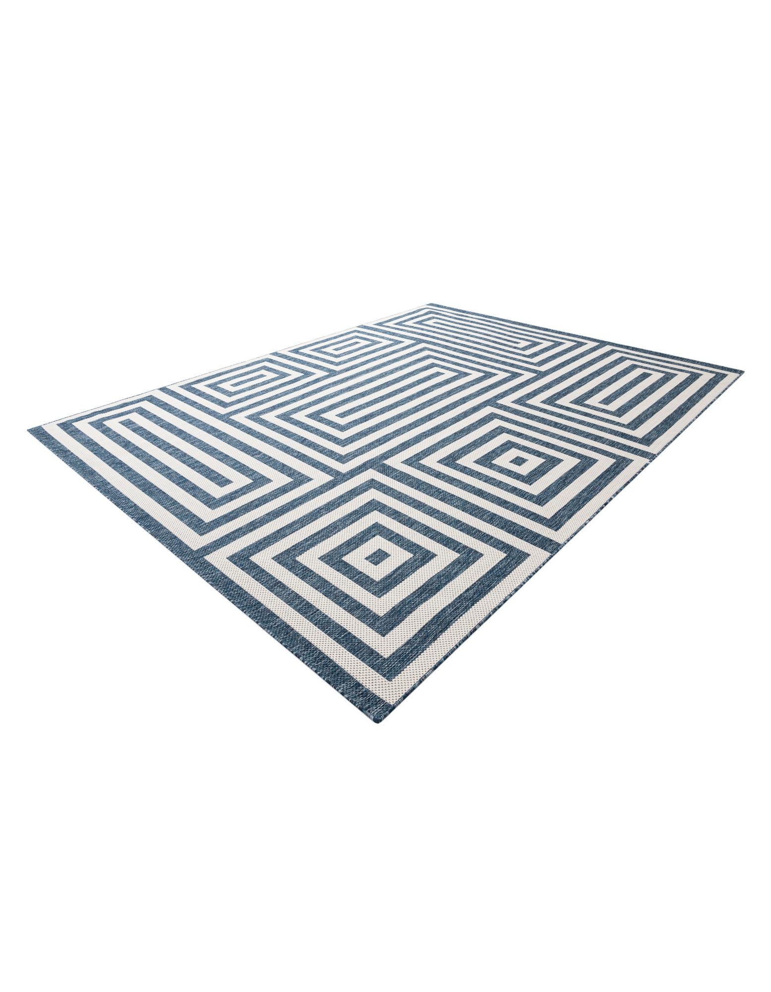 Blue 9' x 12' Modern Indoor / Outdoor Rug | Rugs.com