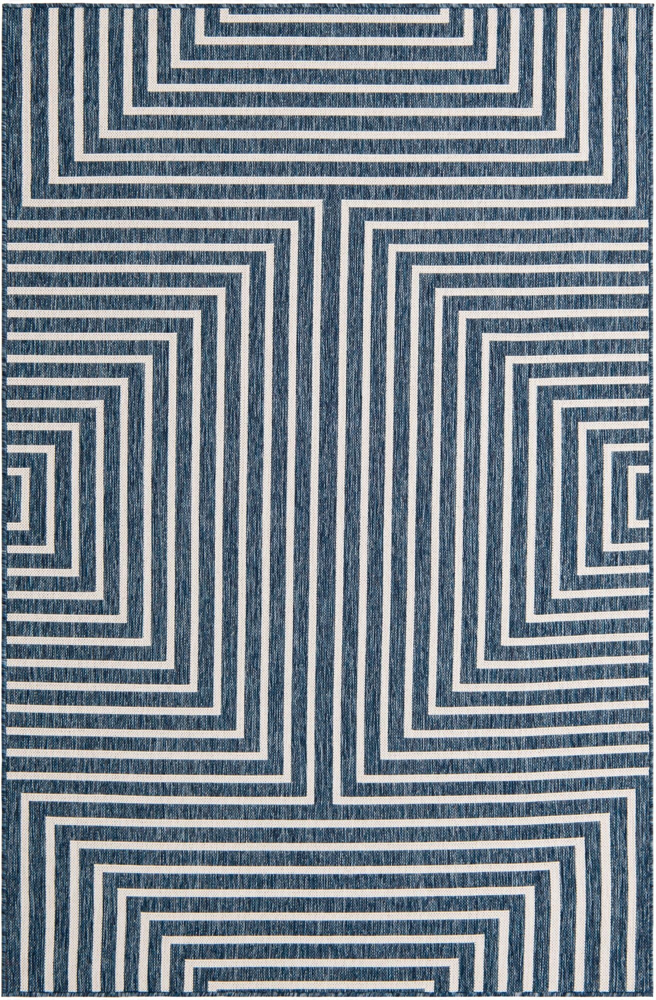  5' 3 x 8'  Washable Modern Indoor / Outdoor Rug