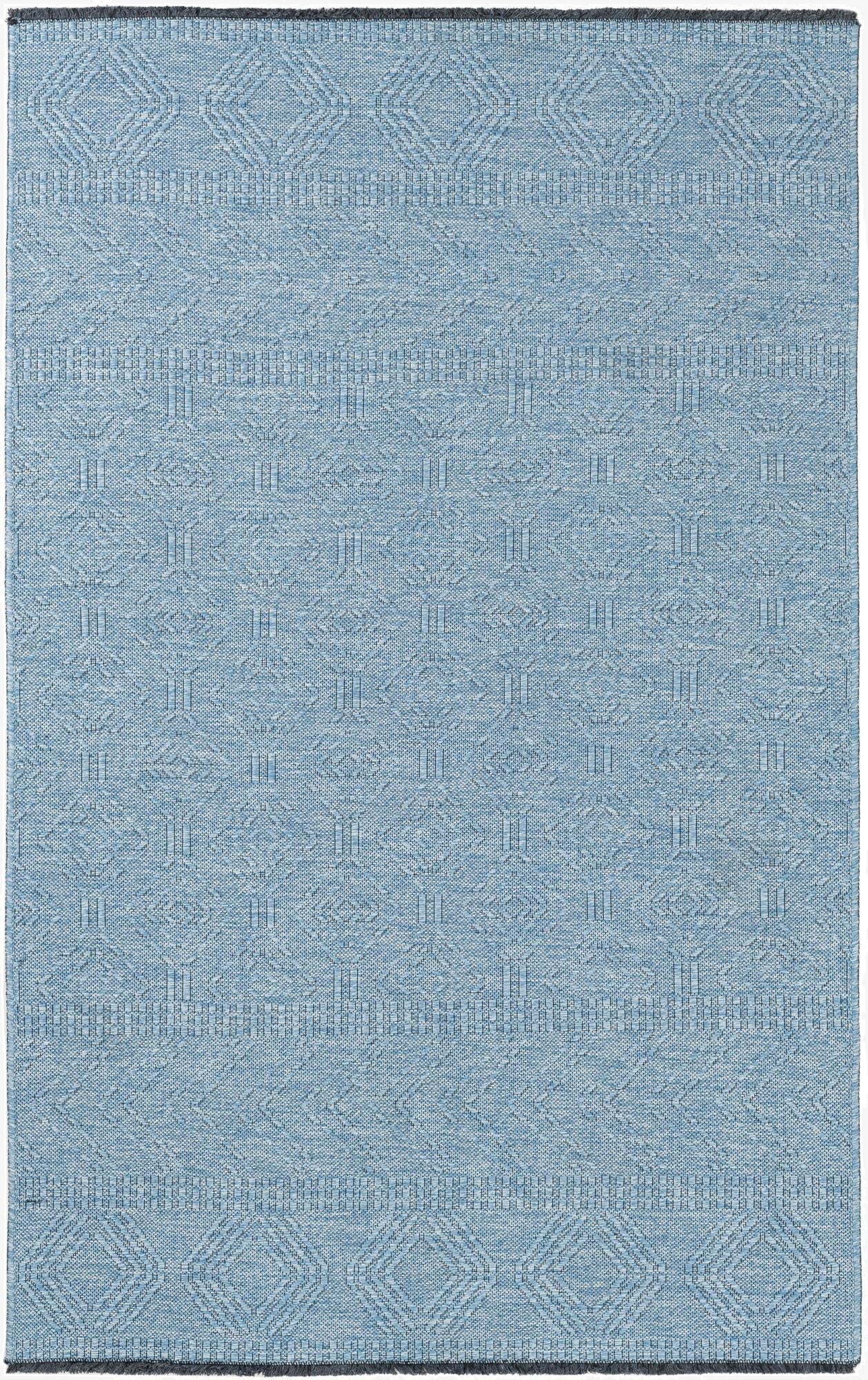  3' 10 x 6' 1  Washable Modern Indoor / Outdoor Rug