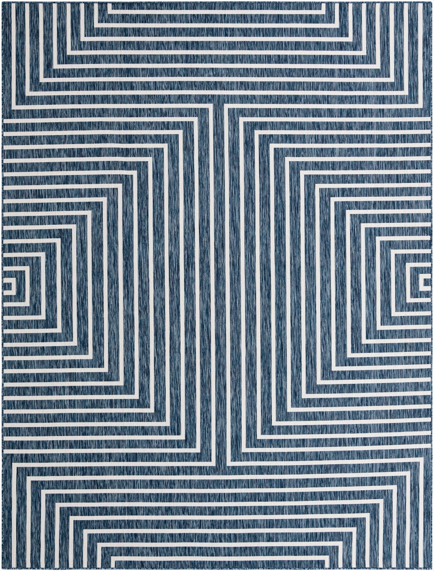  9' x 12'  Washable Modern Indoor / Outdoor Rug