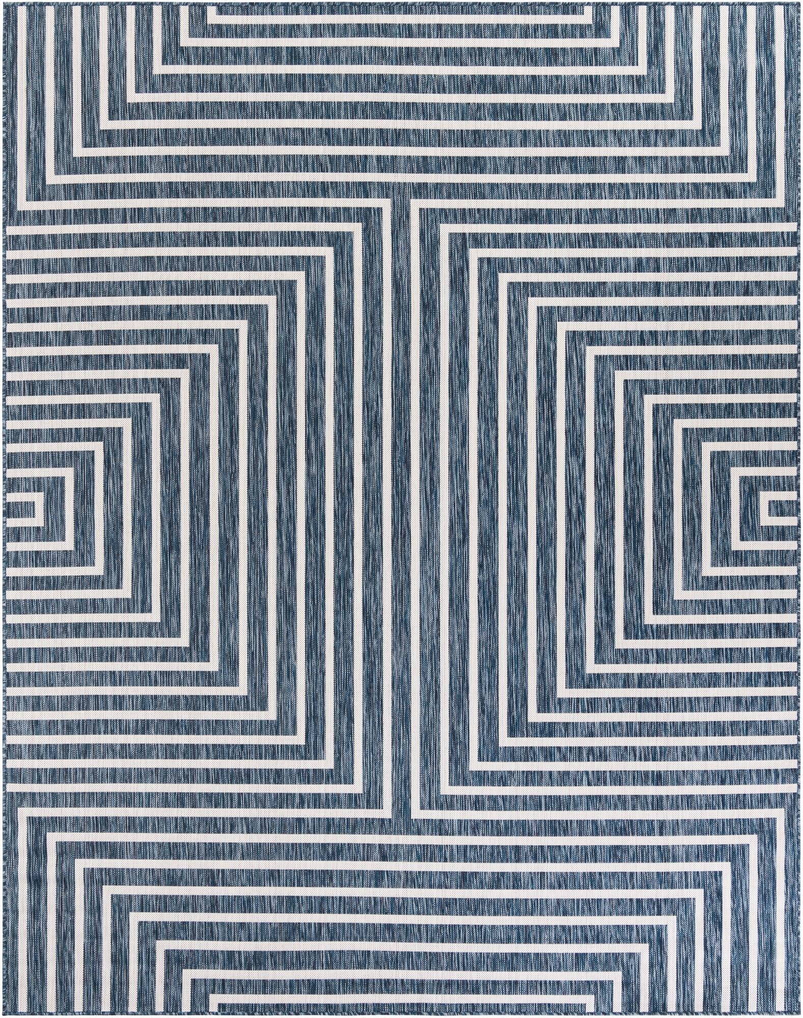  7' 10 x 10'  Washable Modern Indoor / Outdoor Rug