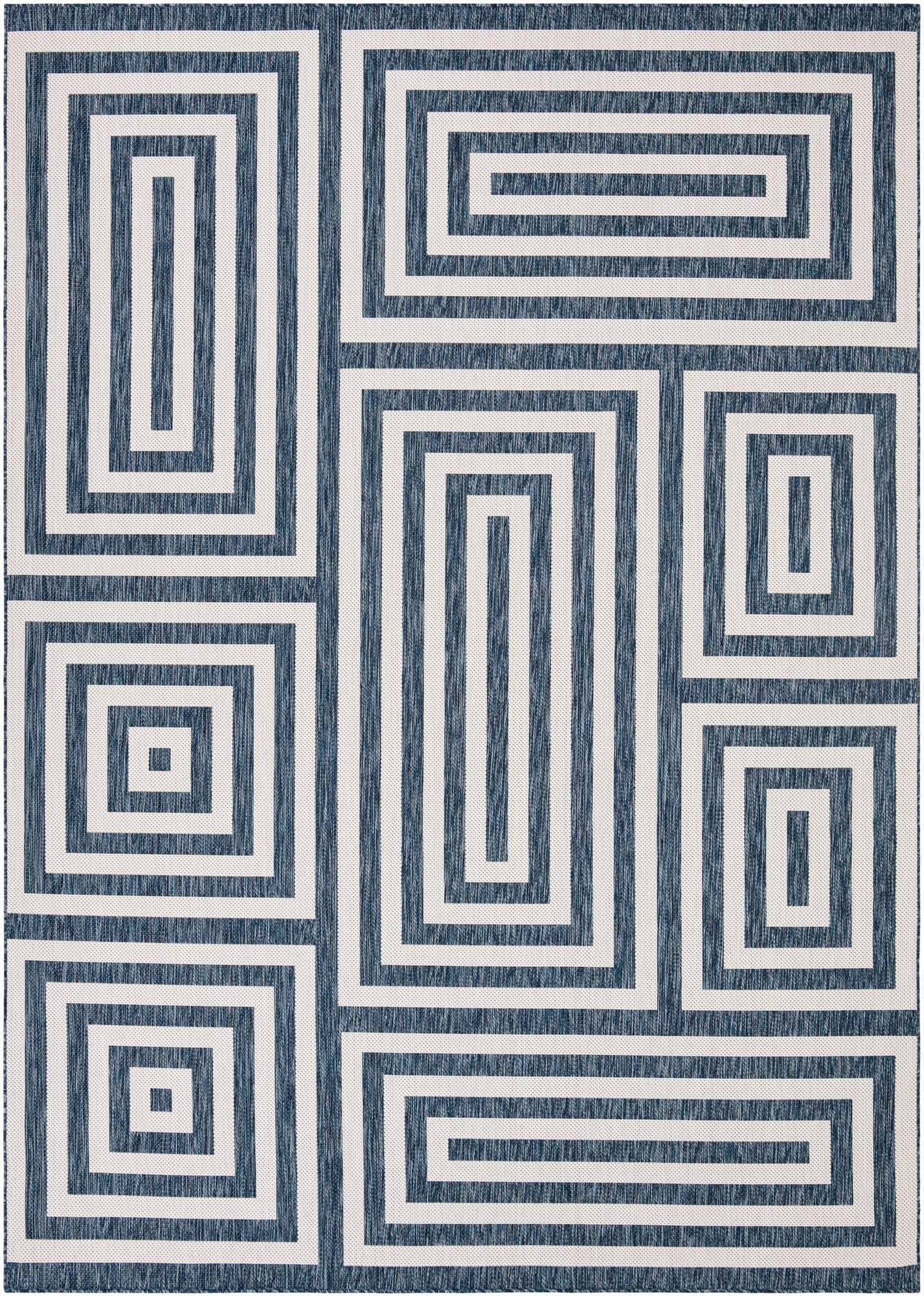  10' x 14'  Washable Modern Indoor / Outdoor Rug