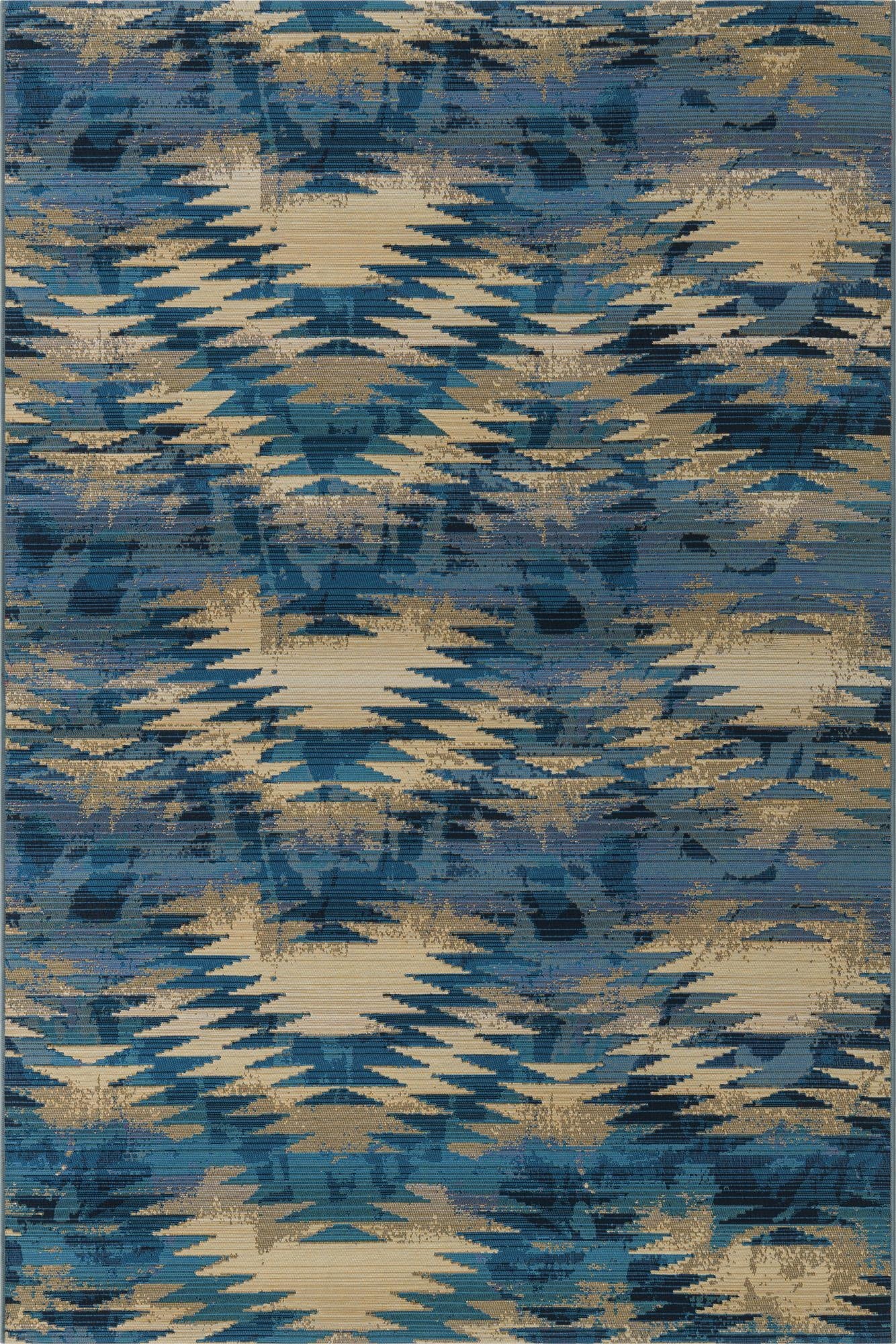  5' 3 x 8'  Washable Modern Indoor / Outdoor Rug