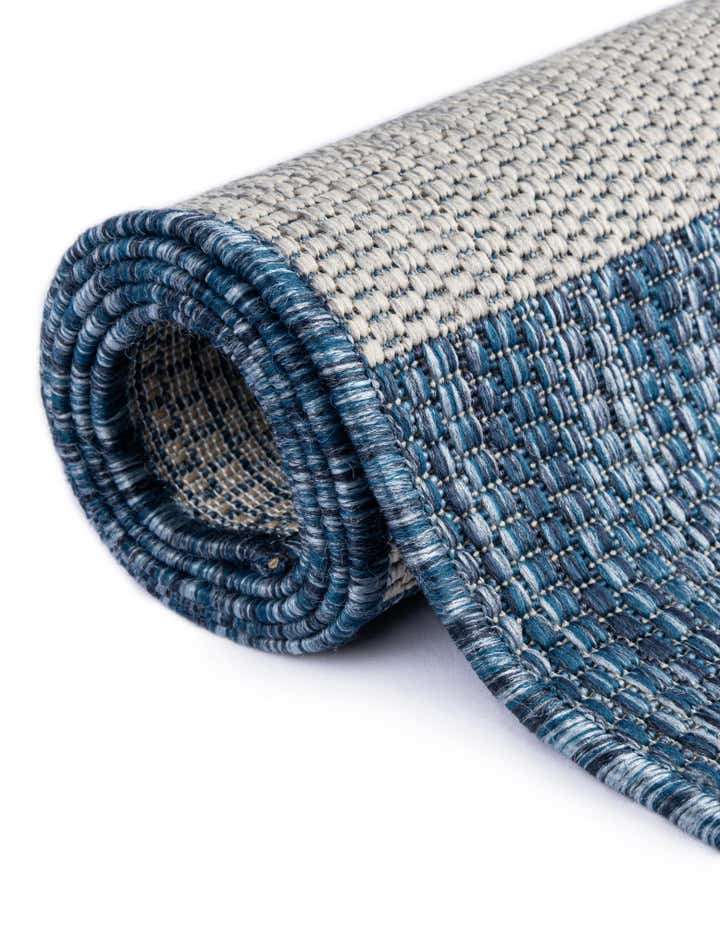 Blue 6' x 9' Washable Ribbon Indoor / Outdoor Rug | Rugs.com