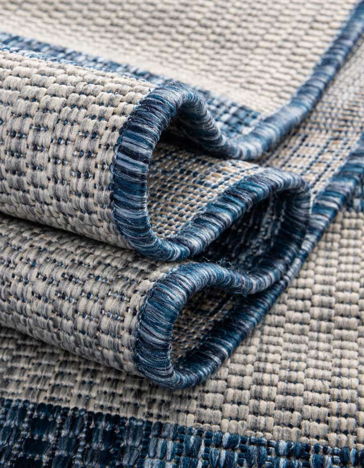 Blue 6' x 9' Washable Ribbon Indoor / Outdoor Rug | Rugs.com