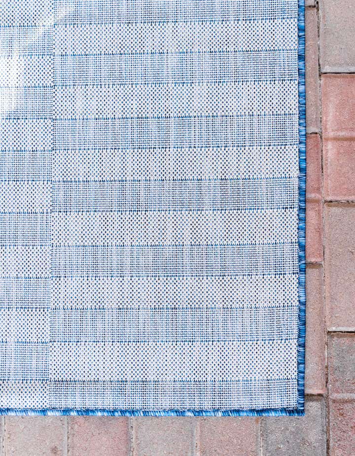 Blue 9' x 12' 2 Ribbon Indoor / Outdoor Rug | Rugs.com
