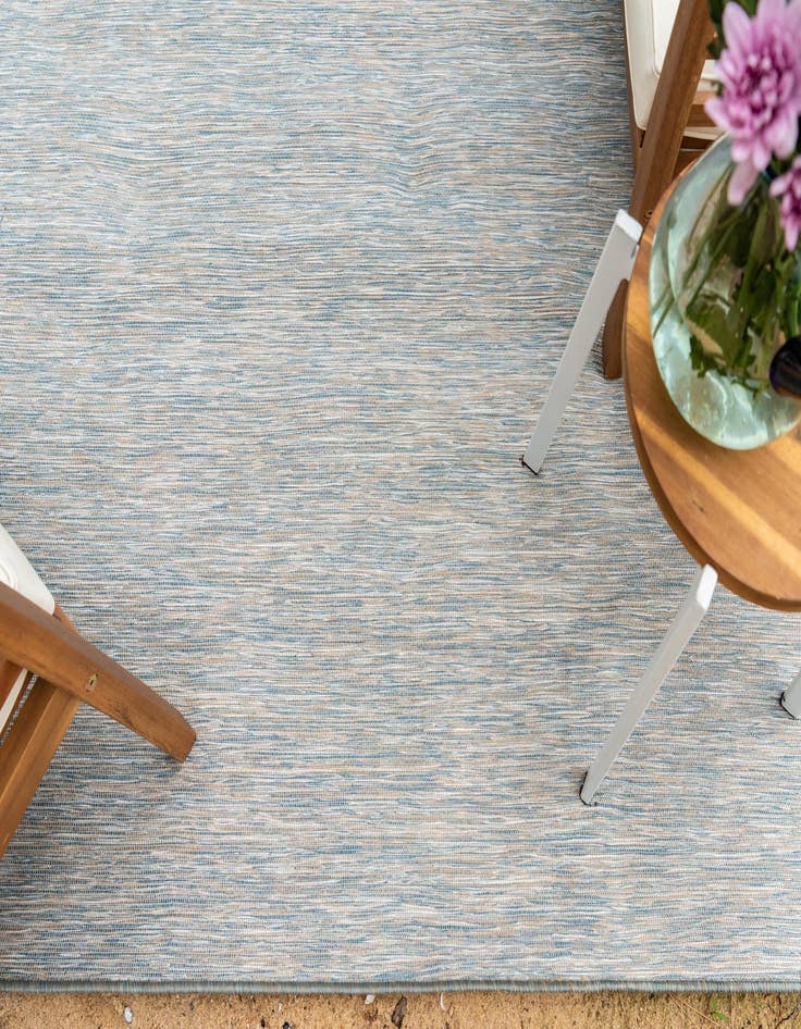 Detail image of  4' 2 x 6'  Washable Solid Indoor / Outdoor Rug