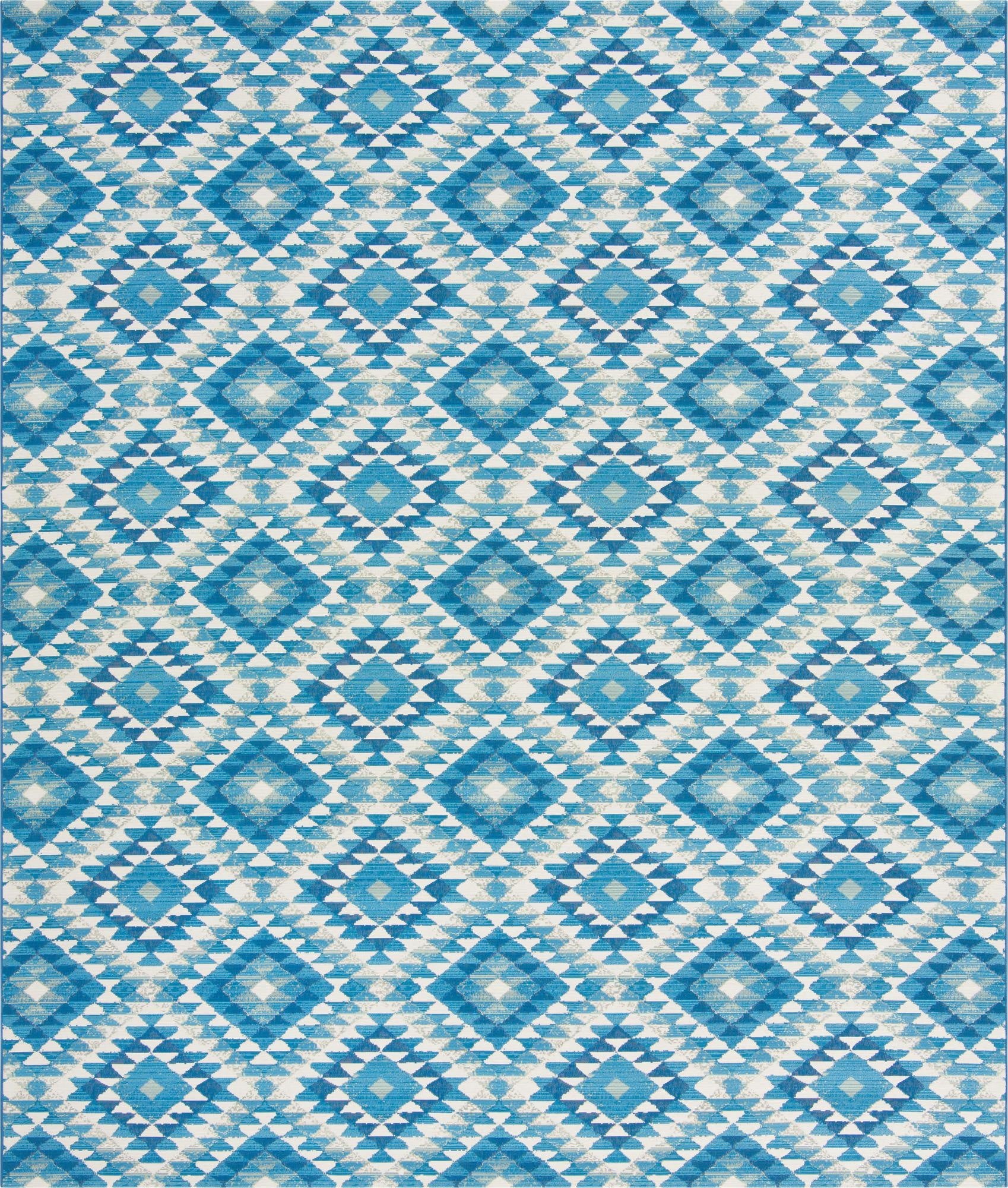  10' x 12'  Washable Southwestern Indoor / Outdoor Rug