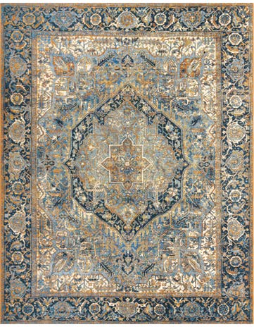 7' 10 x 10' Washable Traditional Indoor / Outdoor Rug