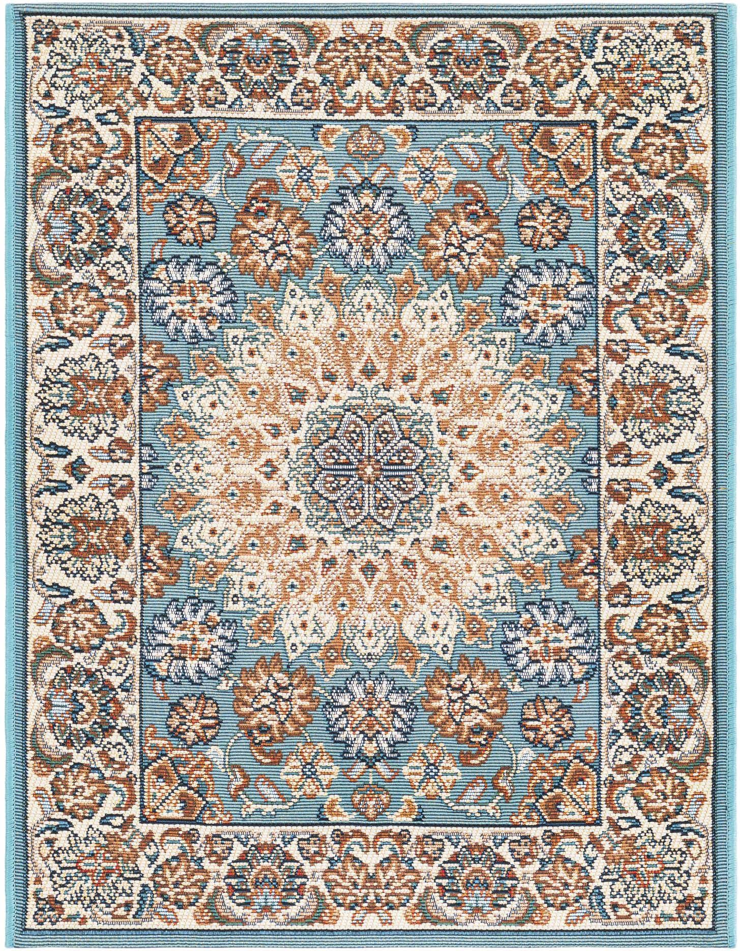 Primary image  2' x 3' 1  Washable Traditional Indoor / Outdoor Rug