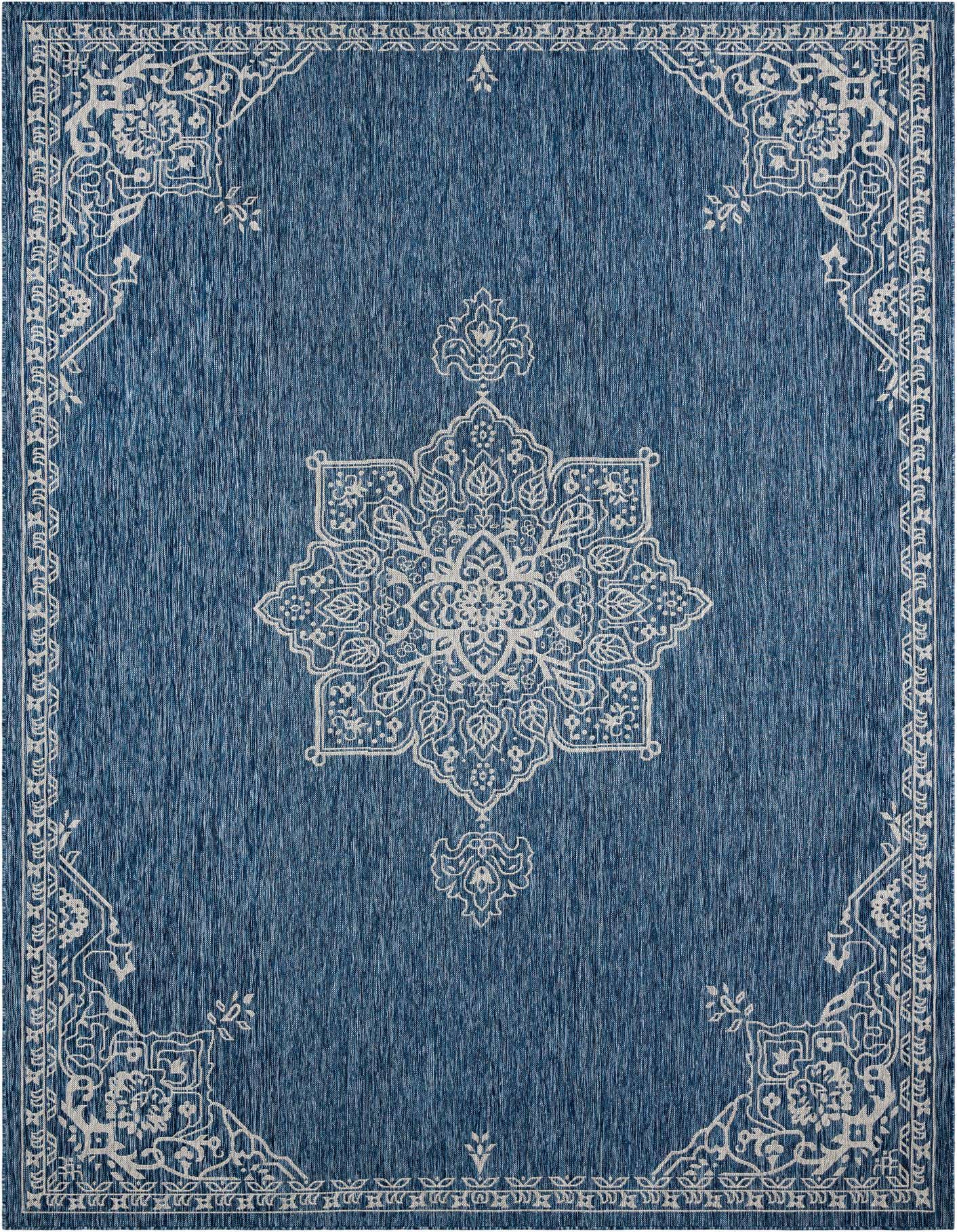 Primary image  10' x 14'  Washable Traditional Indoor / Outdoor Rug