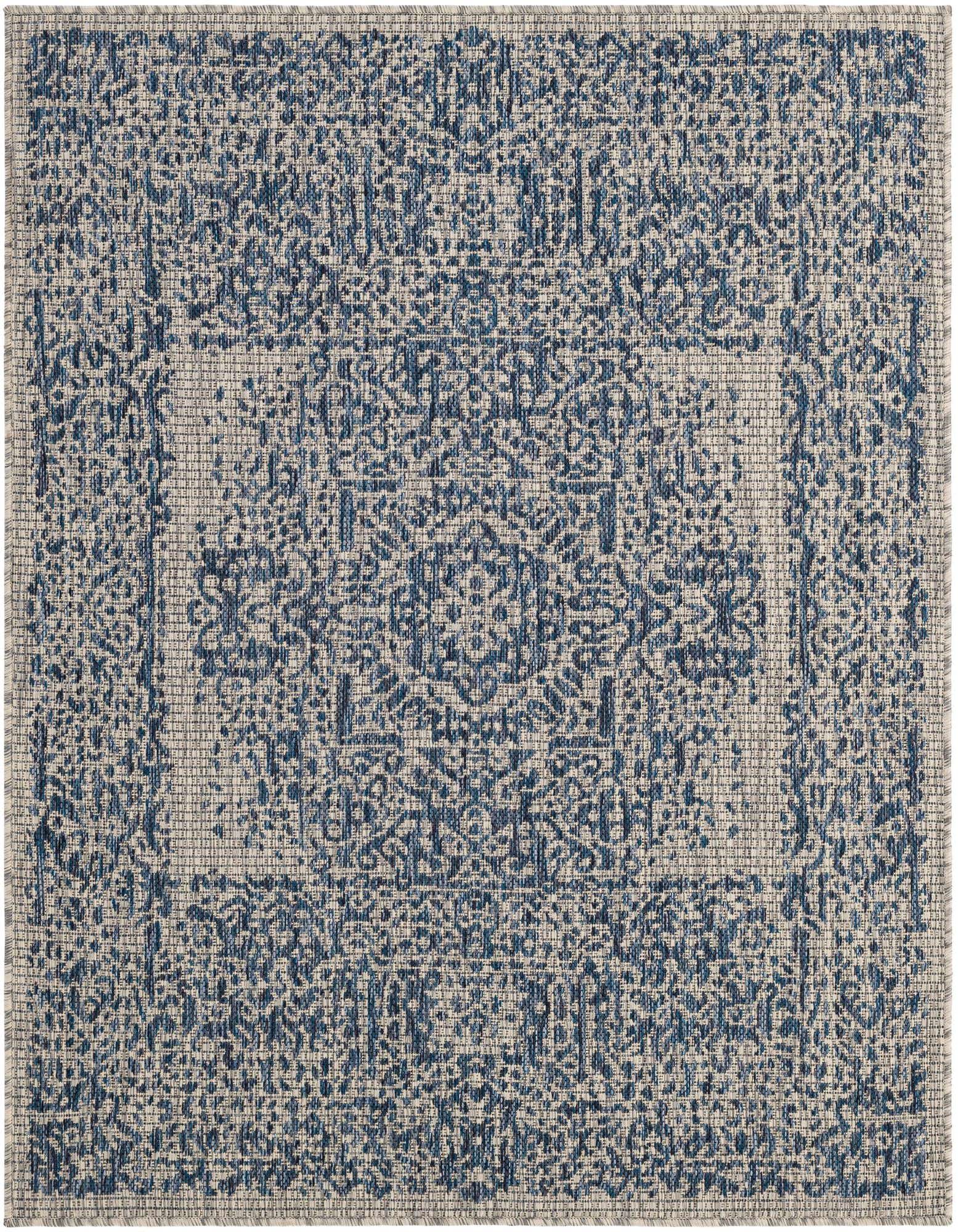 Primary image  3' 7 x 4' 6  Washable Traditional Indoor / Outdoor Rug