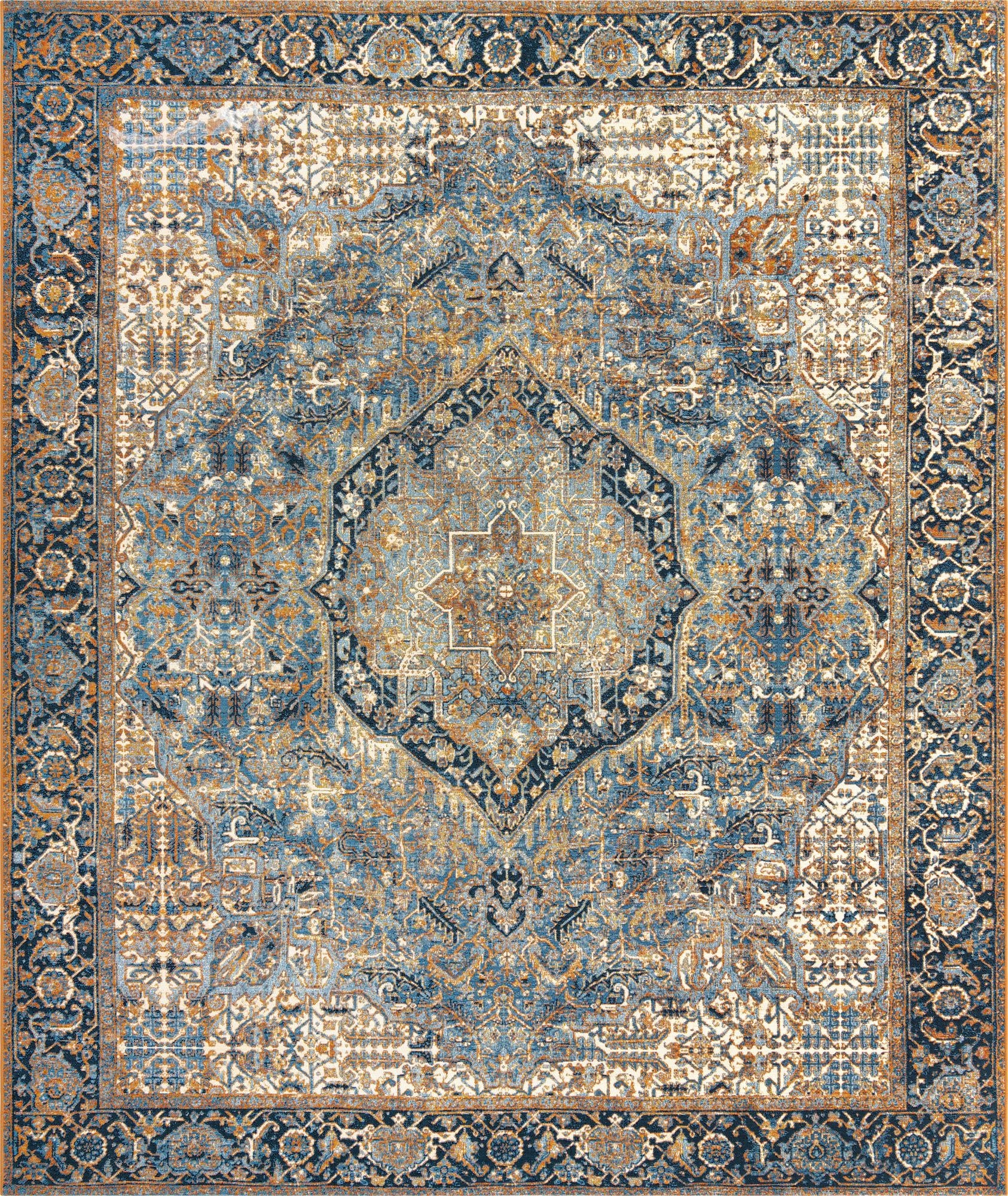  10' x 12'  Washable Traditional Indoor / Outdoor Rug
