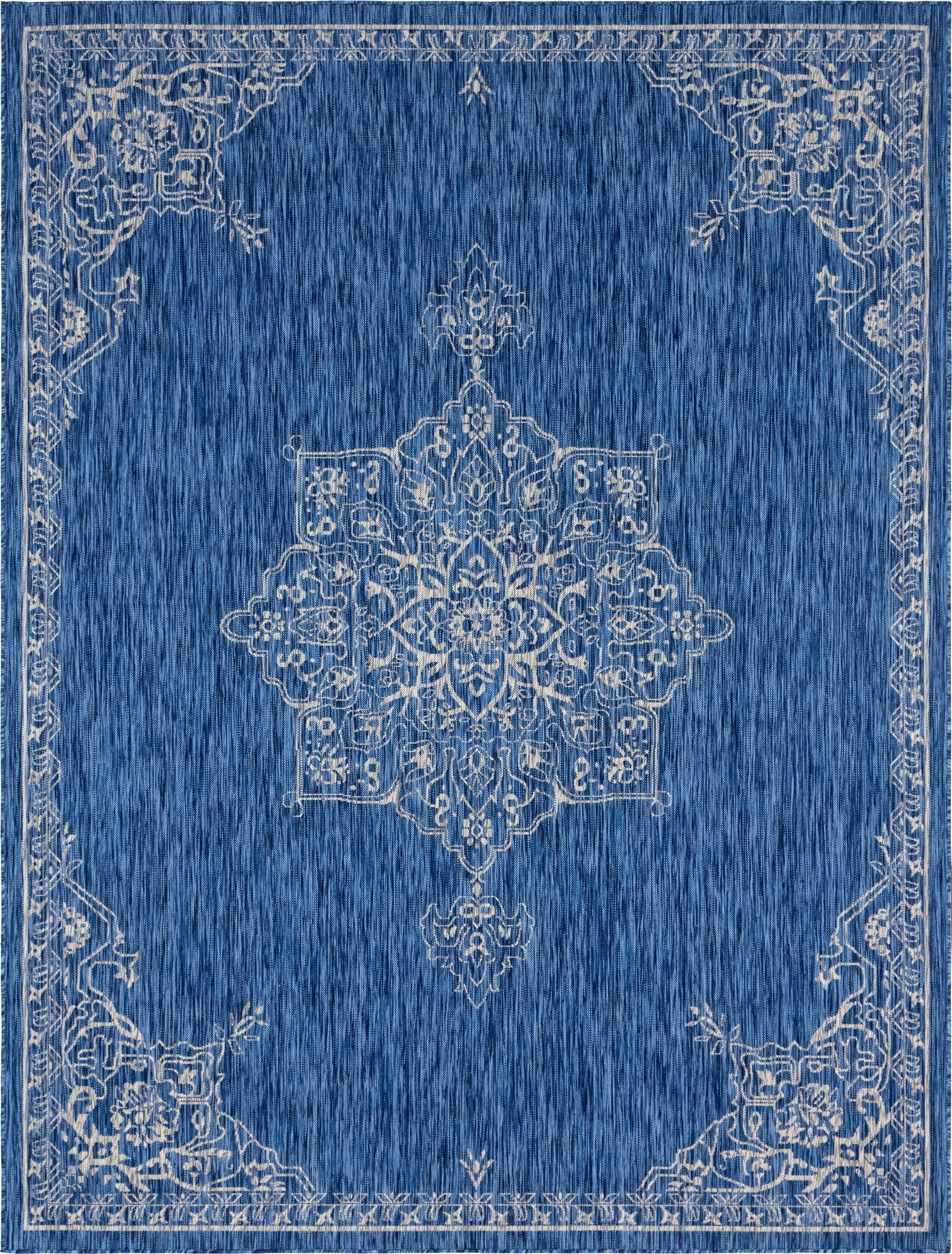  9' x 12'  Washable Traditional Indoor / Outdoor Rug