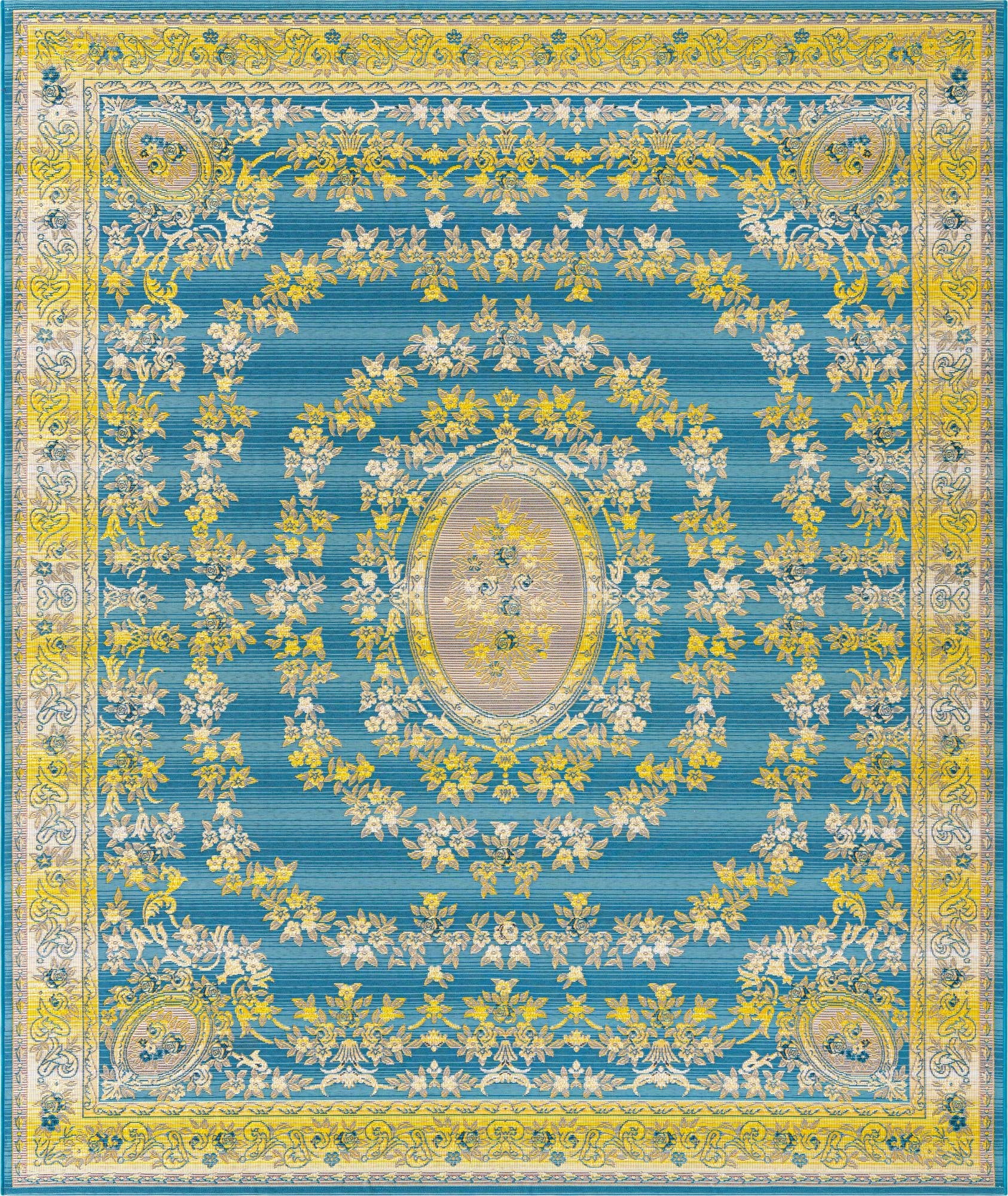  10' x 12'  Washable Traditional Indoor / Outdoor Rug