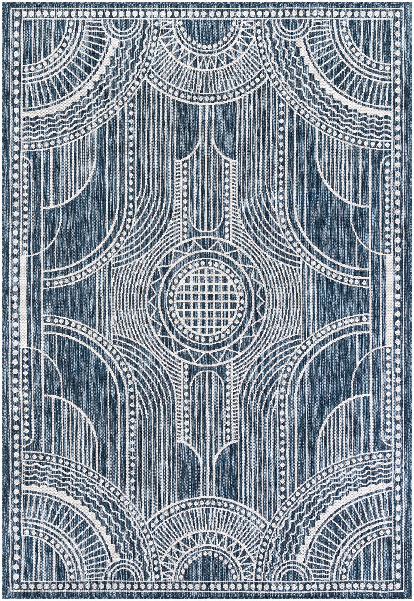  6' x 9'  Washable Traditional Indoor / Outdoor Rug
