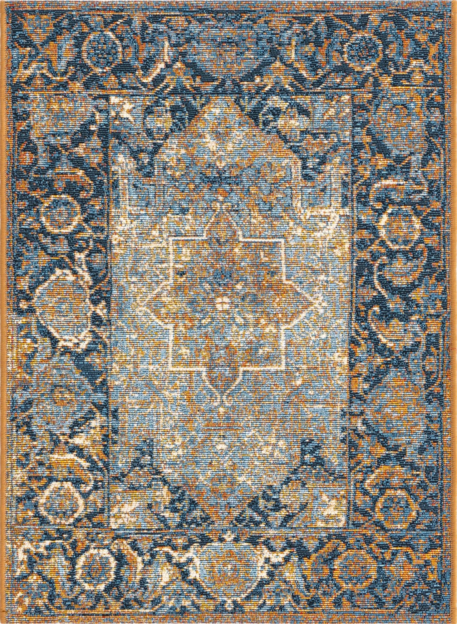  2' x 3'  Washable Traditional Indoor / Outdoor Rug
