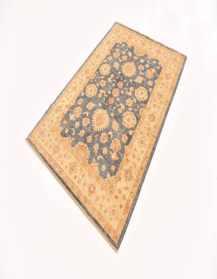 Detail image of  4' 2 x 6'  Hand Knotted Peshawar Ziegler Rug