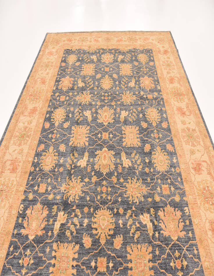 Detail image of  8' 8 x 12' 3  Hand Knotted Peshawar Ziegler Rug