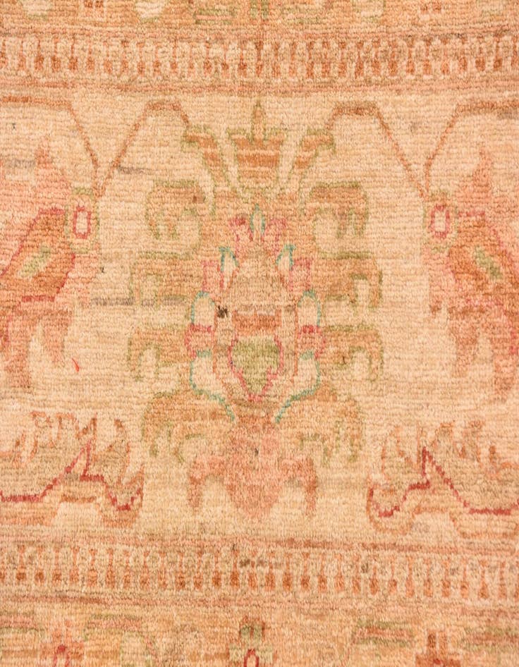 Detail image of  8' 8 x 12' 3  Hand Knotted Peshawar Ziegler Rug