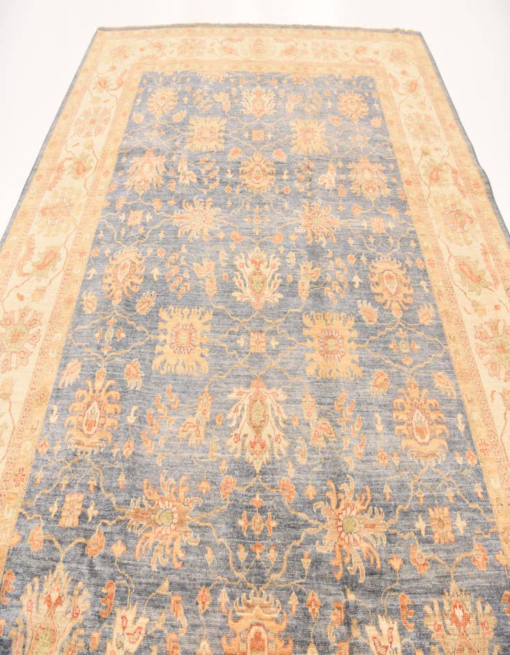 Detail image of  9' x 12' 5  Hand Knotted Peshawar Ziegler Rug