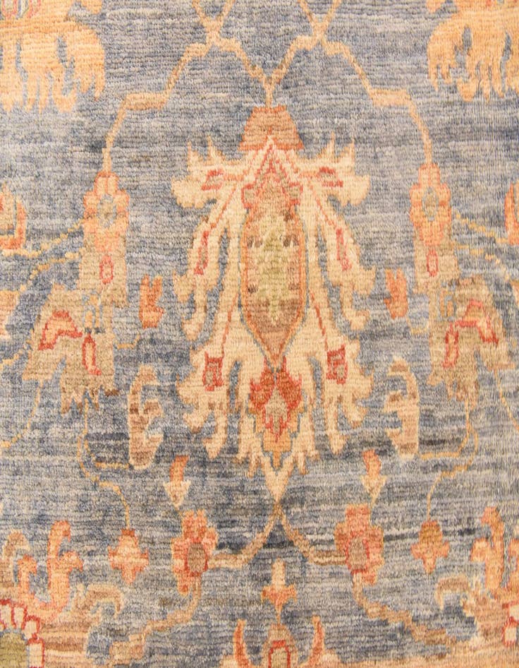 Detail image of  9' x 12' 5  Hand Knotted Peshawar Ziegler Rug