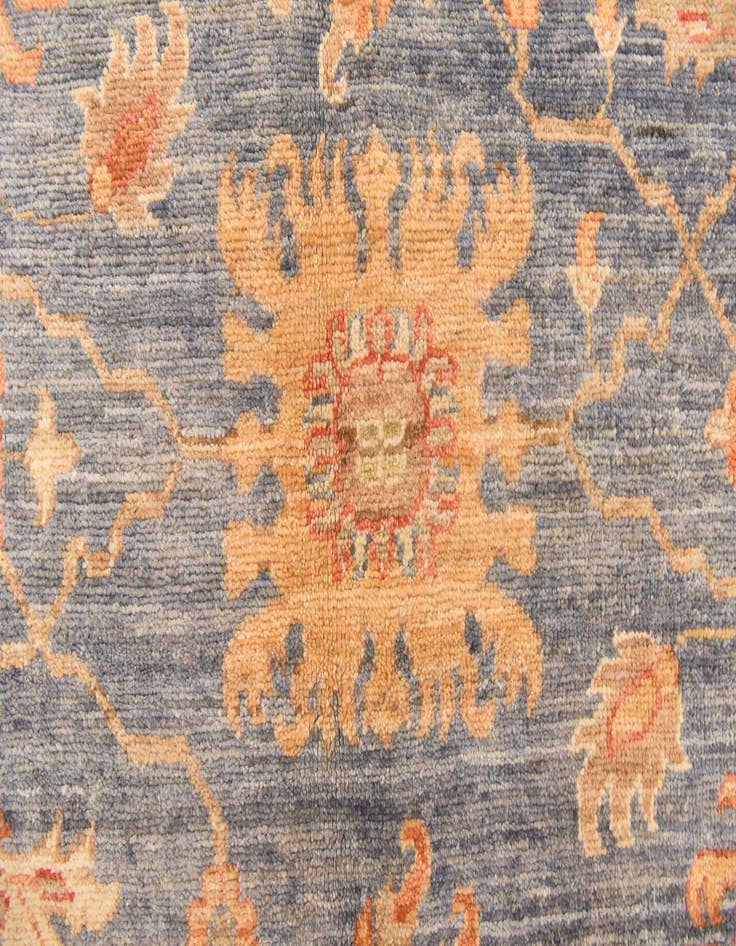 Detail image of  9' x 12' 5  Hand Knotted Peshawar Ziegler Rug