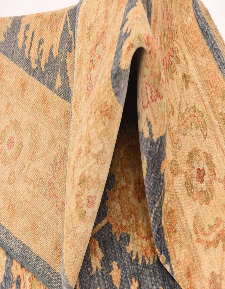 Detail image of  6' 8 x 9'  Hand Knotted Peshawar Ziegler Rug