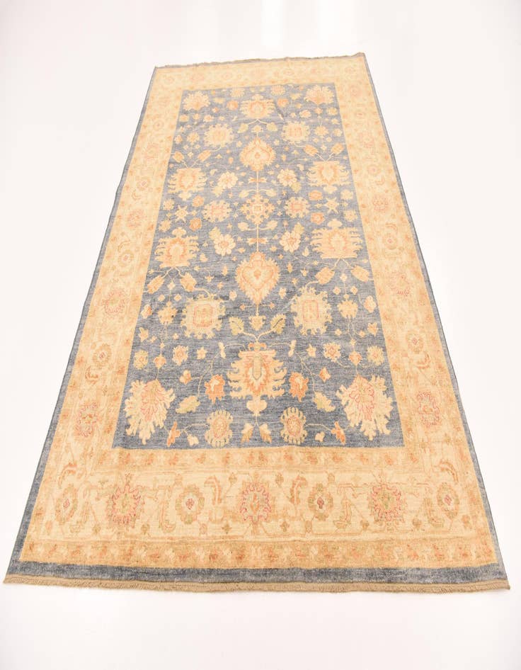 Detail image of  6' 8 x 9'  Hand Knotted Peshawar Ziegler Rug