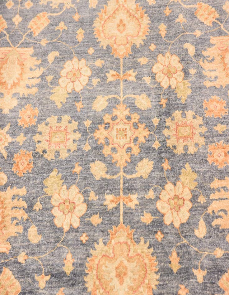 Detail image of  6' 8 x 9'  Hand Knotted Peshawar Ziegler Rug