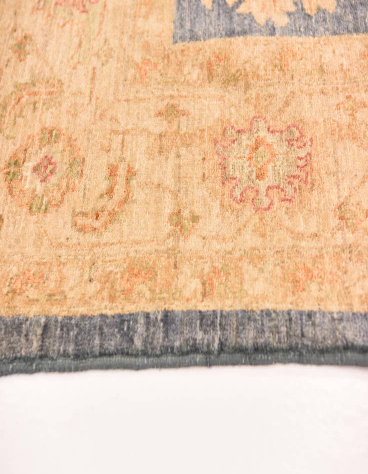 Detail image of  6' 8 x 9'  Hand Knotted Peshawar Ziegler Rug