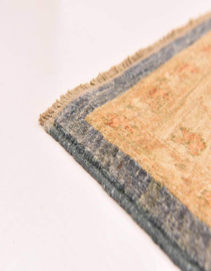 Detail image of  6' 8 x 9'  Hand Knotted Peshawar Ziegler Rug