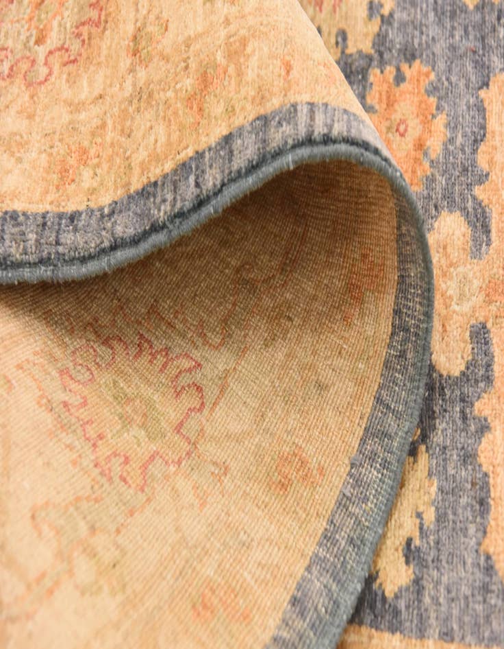 Detail image of  6' 8 x 9'  Hand Knotted Peshawar Ziegler Rug