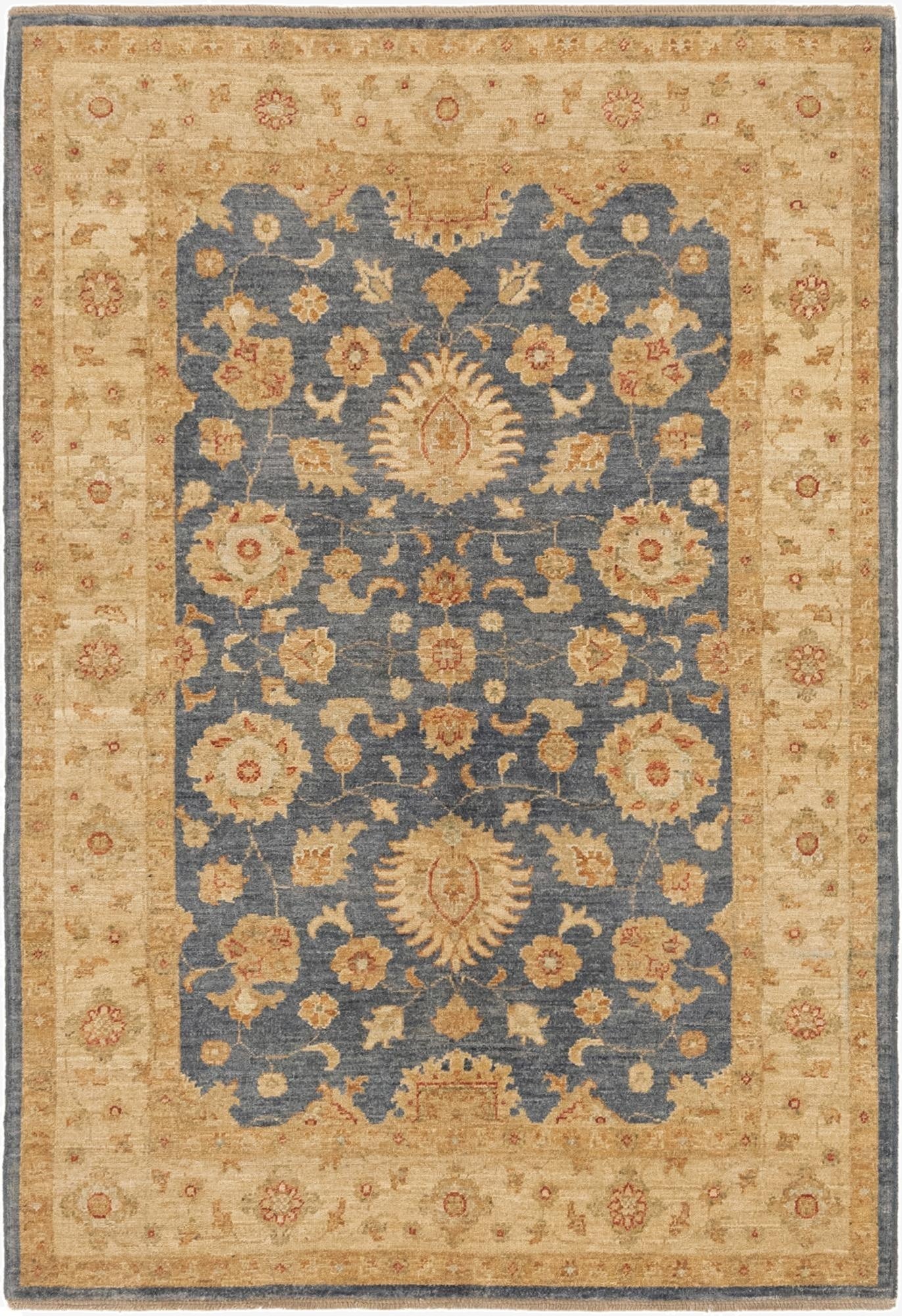  4' 2 x 6'  Hand Knotted Peshawar Ziegler Rug