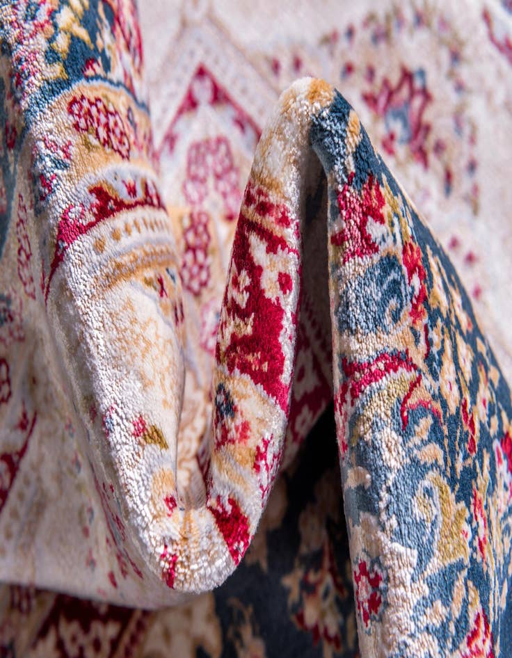 Detail image of  9' 2 x 12' 6 Qom Bamboo Silk Rug