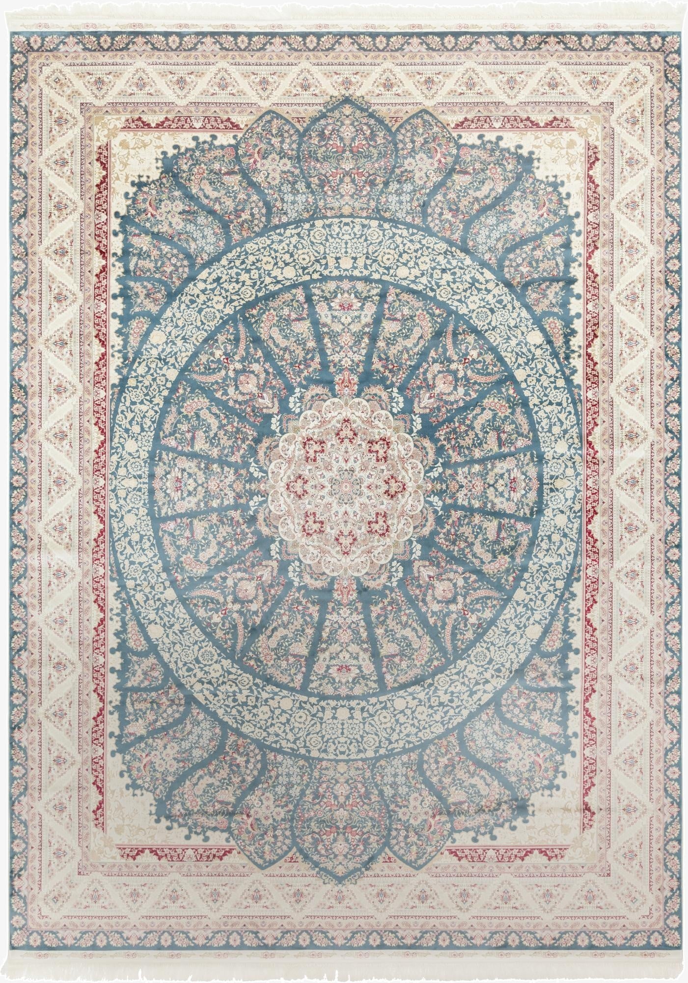  9' 2 x 12' 6 Qom Bamboo Silk Rug