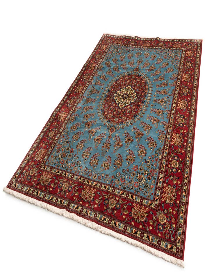 Detail image of  6' 7 x 9' 7  Hand Knotted Qom Persian Rug