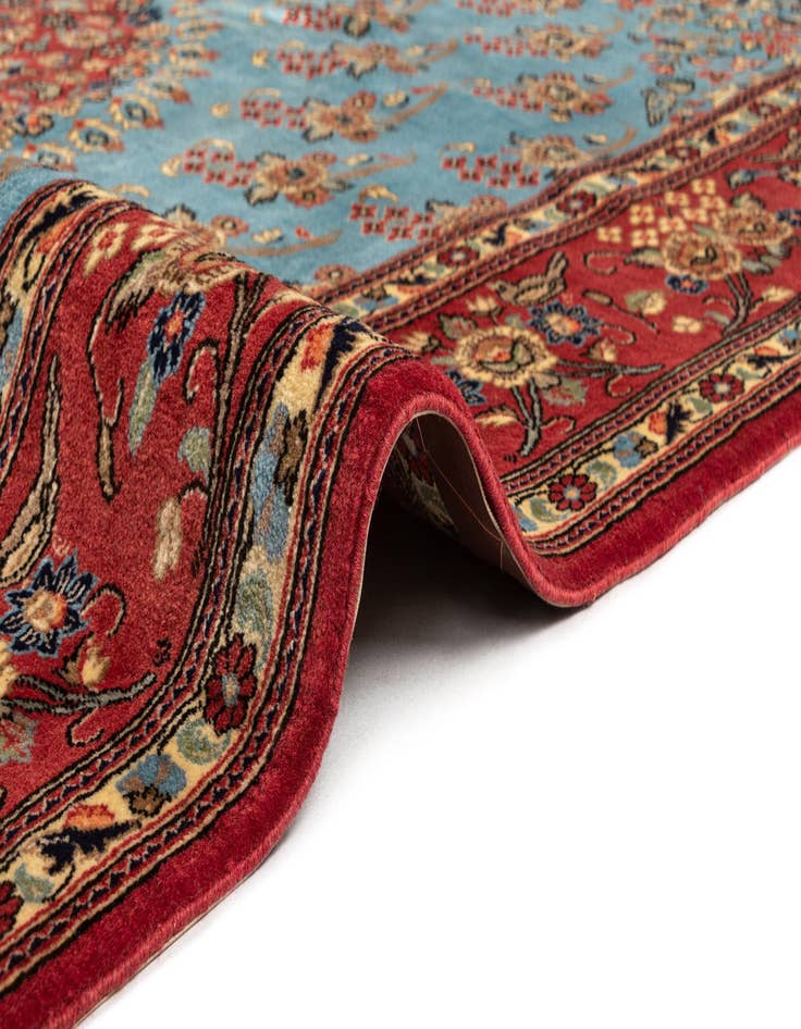 Detail image of  6' 7 x 9' 7  Hand Knotted Qom Persian Rug