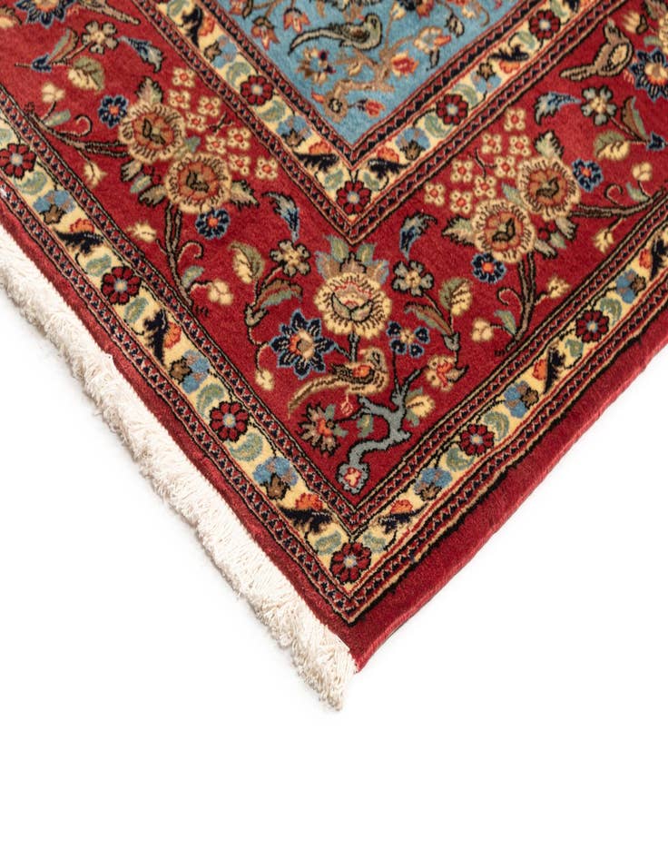 Detail image of  6' 7 x 9' 7  Hand Knotted Qom Persian Rug