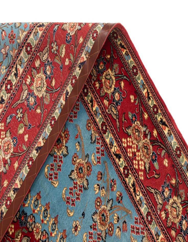 Detail image of  6' 7 x 9' 7  Hand Knotted Qom Persian Rug