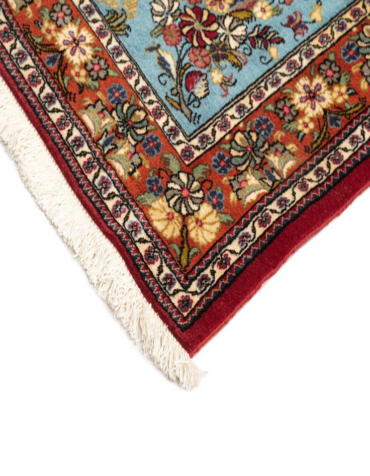 Detail image of  3' 6 x 4' 11  Hand Knotted Qom Persian Rug