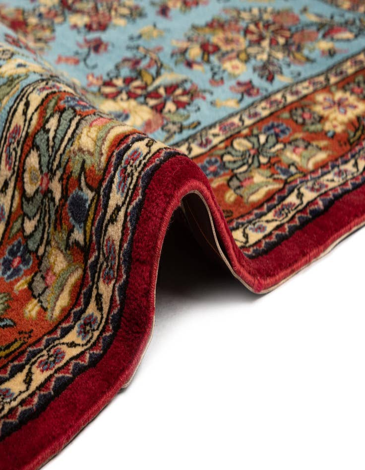 Detail image of  3' 6 x 4' 11  Hand Knotted Qom Persian Rug