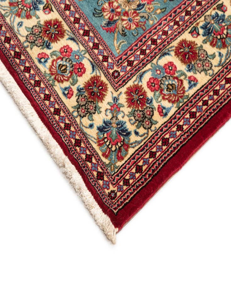 Detail image of  4' 8 x 6' 9  Hand Knotted Qom Persian Rug