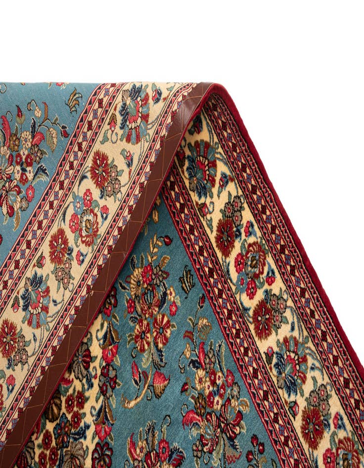 Detail image of  4' 8 x 6' 9  Hand Knotted Qom Persian Rug