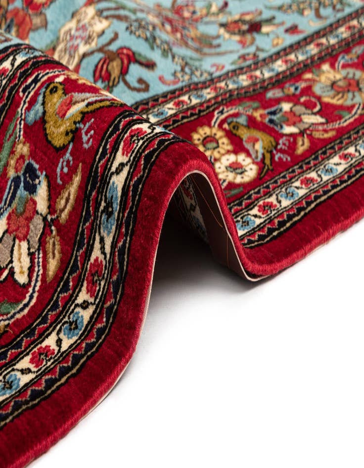 Detail image of  4' 10 x 6' 11  Hand Knotted Qom Persian Rug