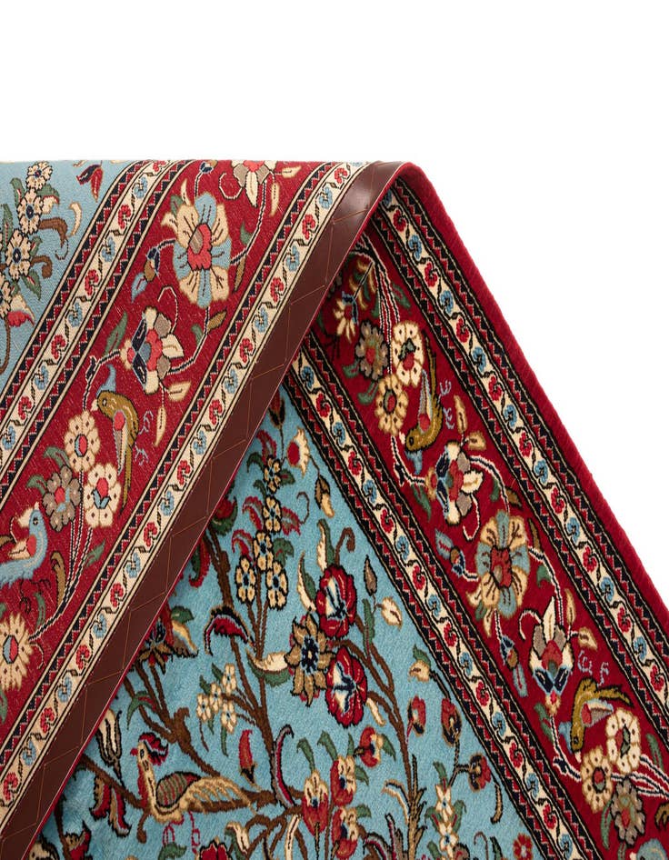 Detail image of  4' 10 x 6' 11  Hand Knotted Qom Persian Rug