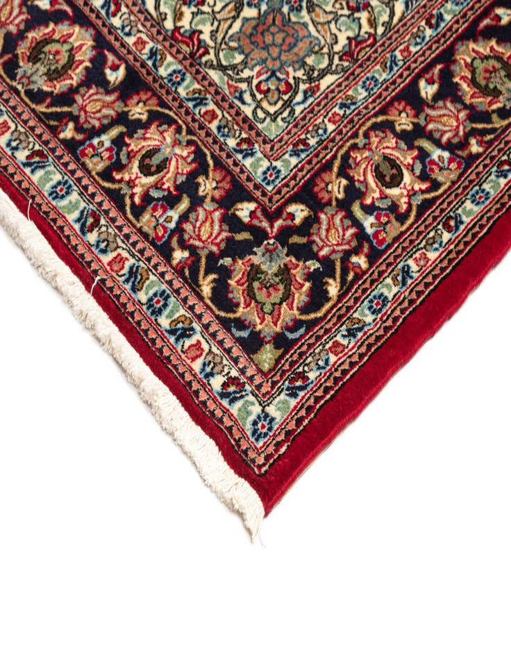 Detail image of  4' 9 x 7' 2  Hand Knotted Qom Persian Rug